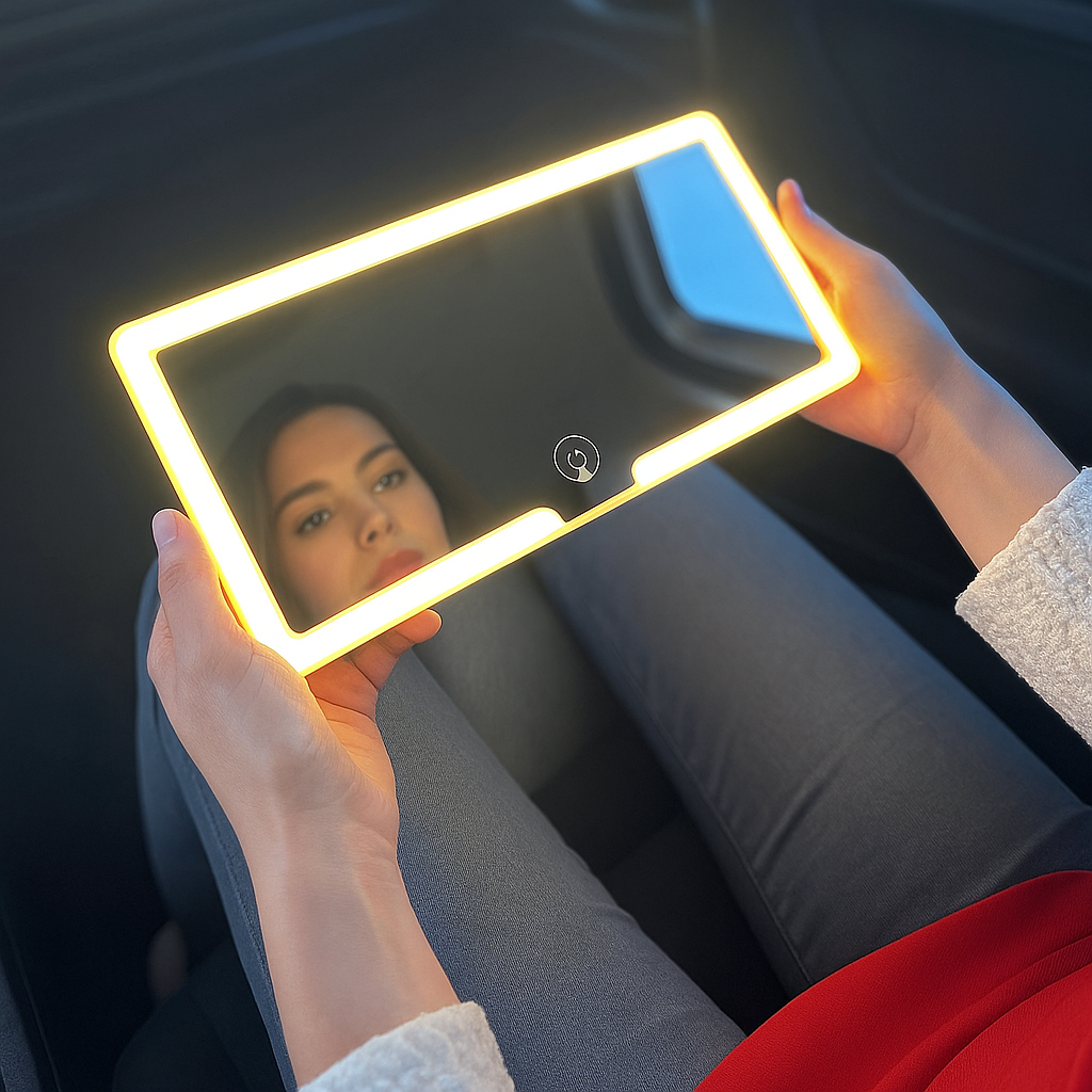 💡 Espejo de Maquillaje para Auto: Ilumina tu camino y maquíllate como una profesional en cualquier lugar 🚗✨