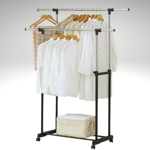 Perchero Doble Para Ropa: Más espacio, menos desorden 🧥🏠