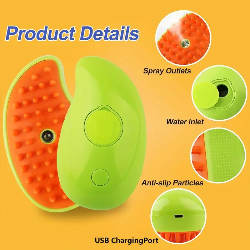 Cepillo Mascotas  Vaporizador 3 En 1