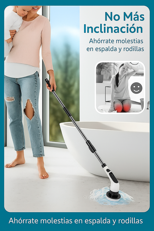 ✨ Limpieza sin esfuerzo con el Limpiador Eléctrico Giratorio🌀