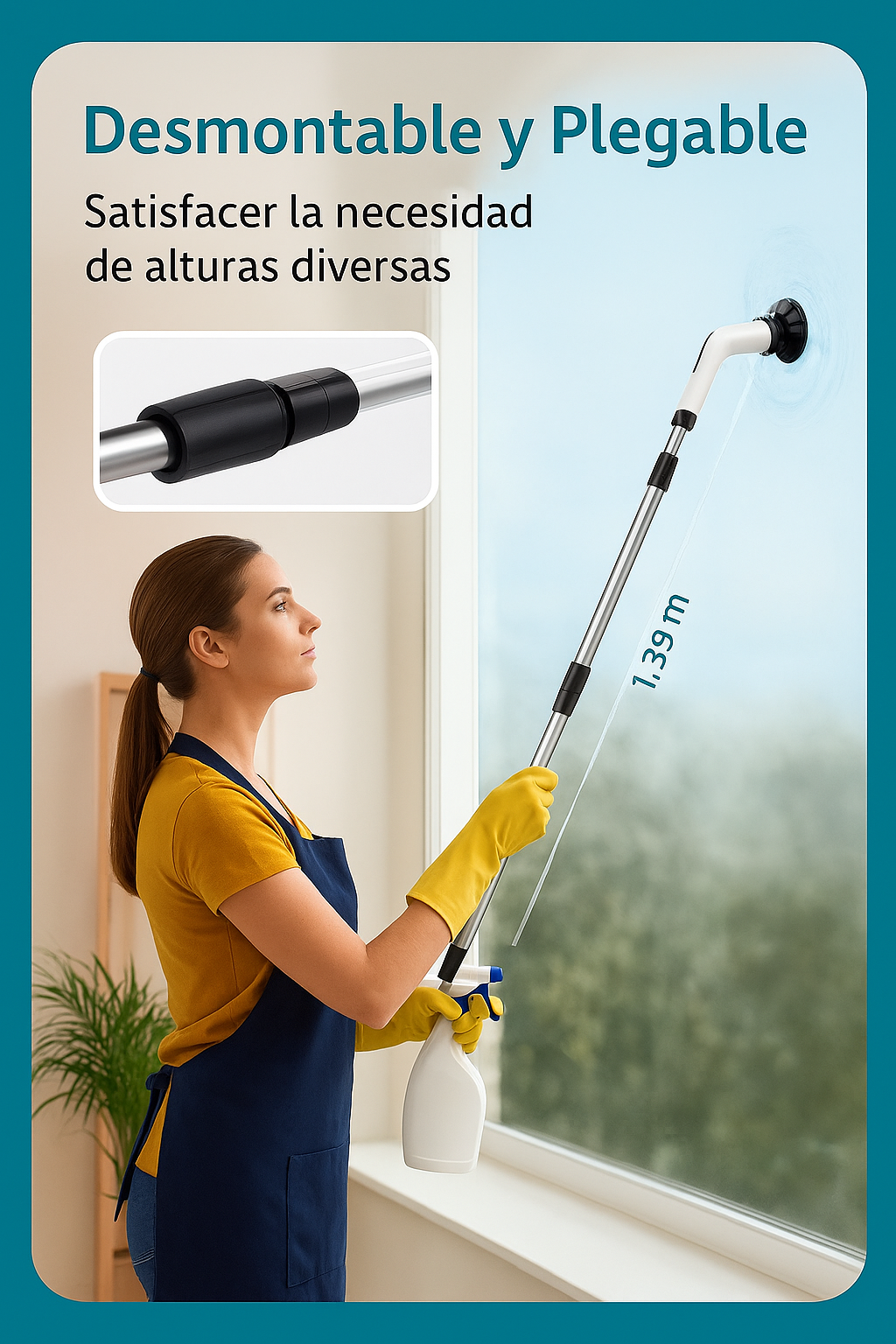 ✨ Limpieza sin esfuerzo con el Limpiador Eléctrico Giratorio🌀