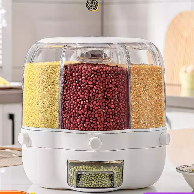 Dispensador de Granos y Cereales 360° — ¡Organiza tu cocina con un solo giro! 🍚🔄