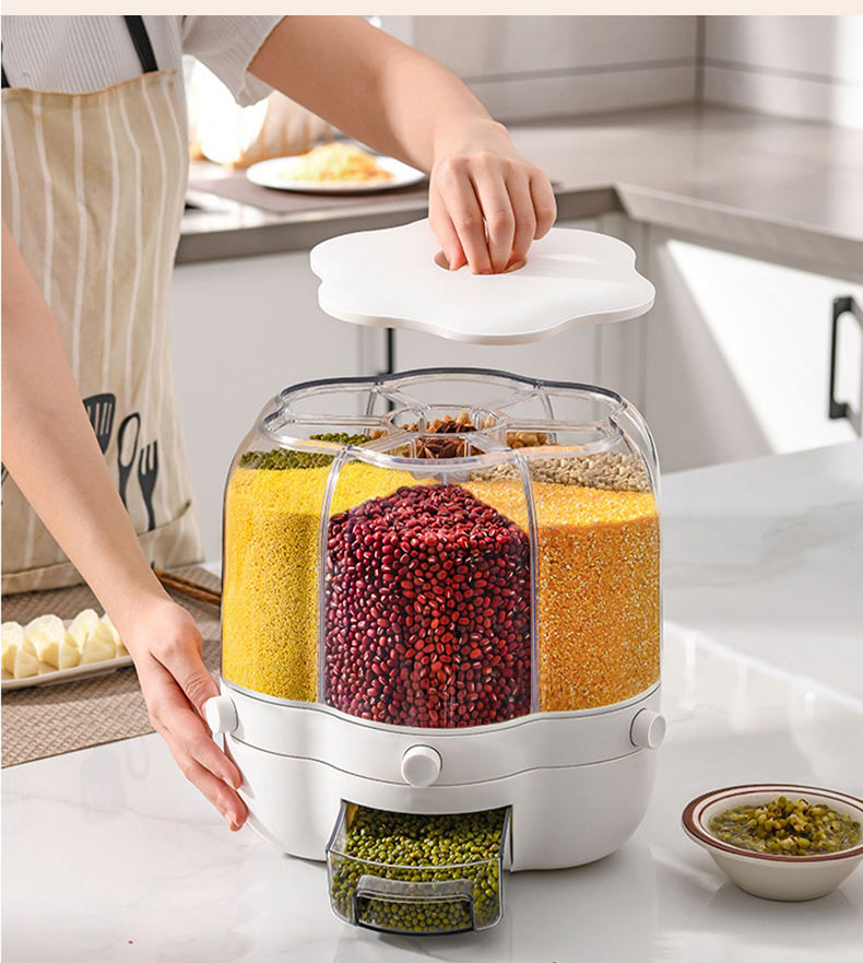 Dispensador de Granos y Cereales 360° — ¡Organiza tu cocina con un solo giro! 🍚🔄