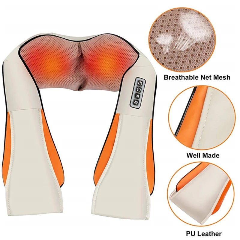 Masajeador de Cuello Inalámbrico — Alivia el estrés y relaja tu cuerpo al instante 💆♀️🔥