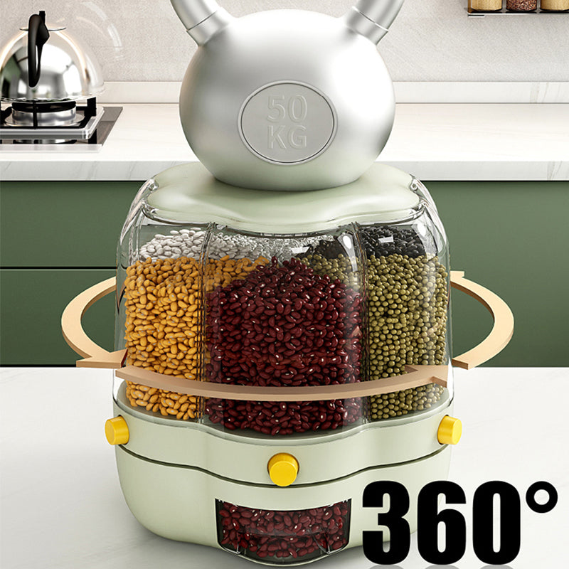 Dispensador de Granos y Cereales 360° — ¡Organiza tu cocina con un solo giro! 🍚🔄