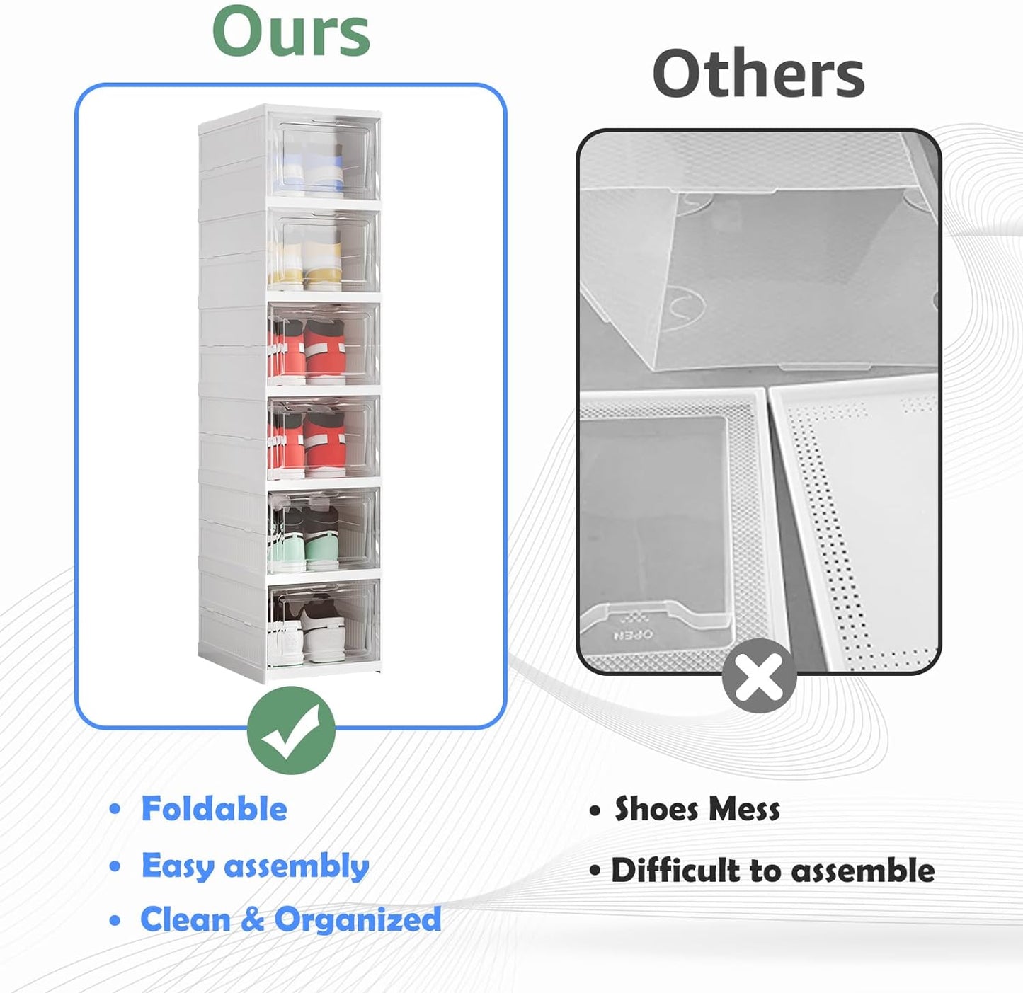📦¡El zapatero plegable que ahorra espacio y organiza tu calzado en segundos! 👟