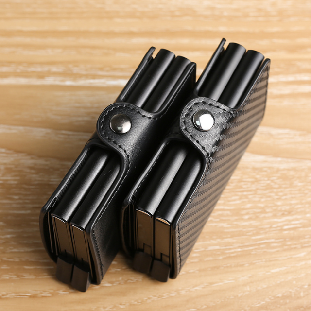 🔒 Billetera Tarjetero RFID con Broche Antirrobo: Seguridad y Estilo en un Solo Accesorio 💳🛡️