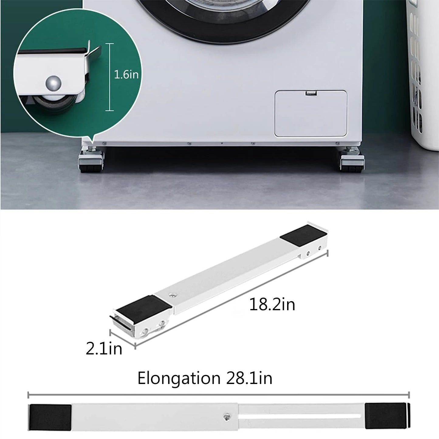 Soporte de Ruedas para Electrodomésticos — ¡Mueve, limpia y protege sin esfuerzo! 💪🧼