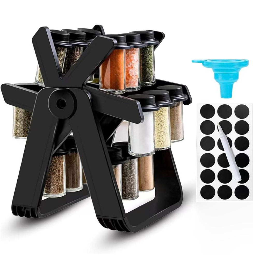 Condimentero Giratorio 18 Piezas: ¡Organiza tus especias con estilo y comodidad!