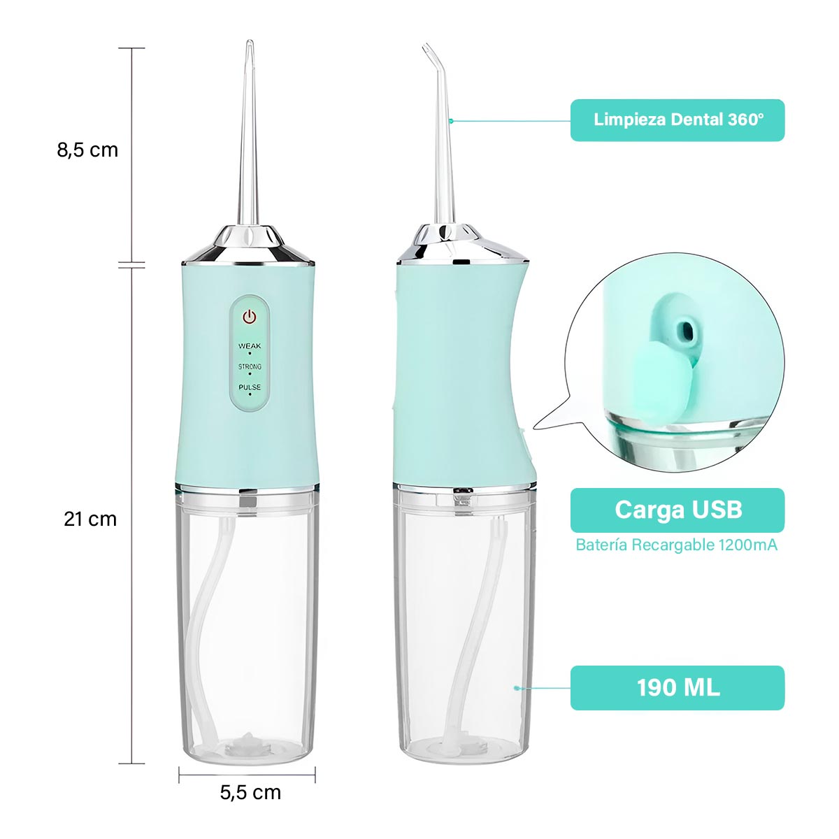 🦷✨ Higiene Dental Avanzada con Irrigador Bucal Recargable 💧🔋