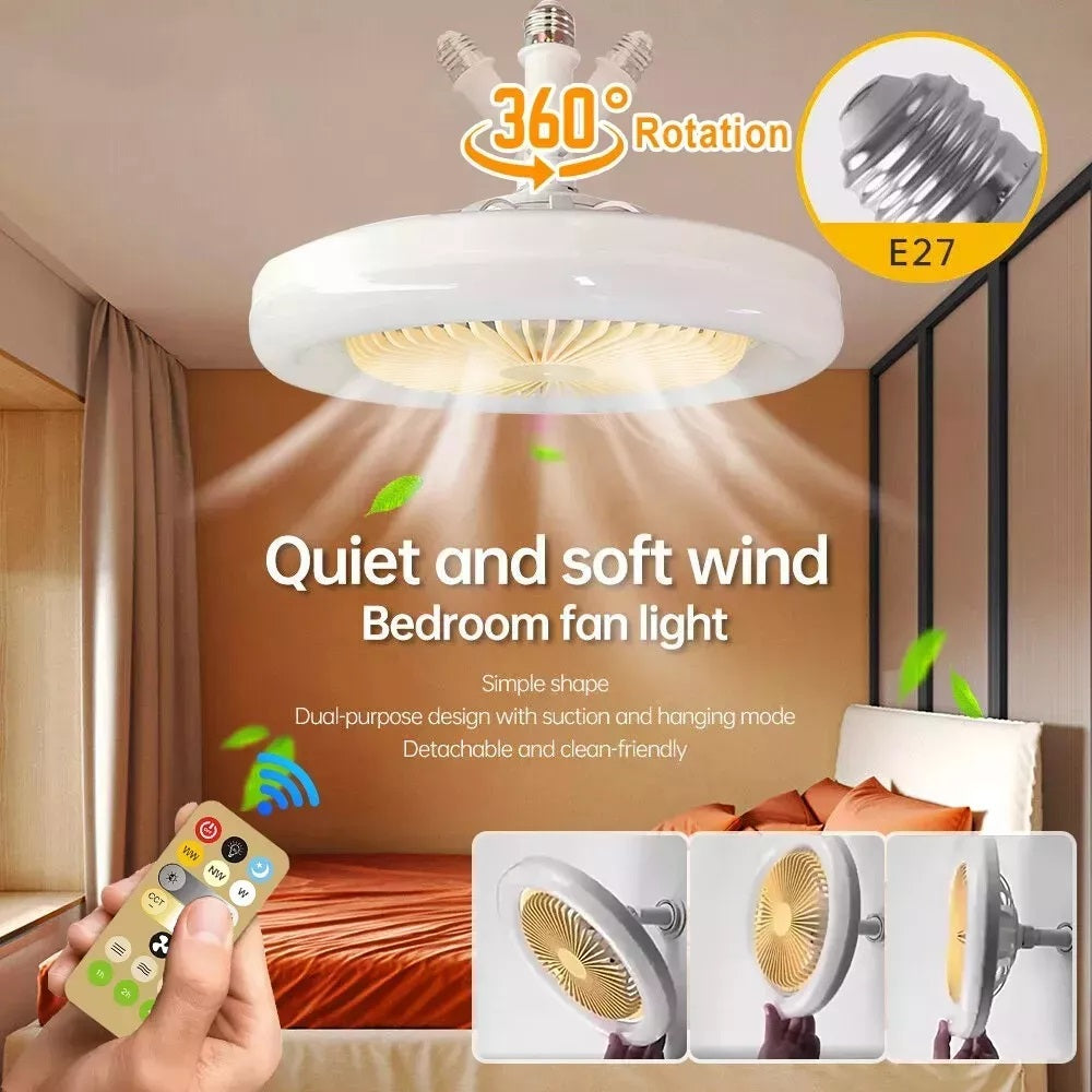 Ventilador LED Multifuncional con Control Remoto: Refresca y Ilumina tu Espacio