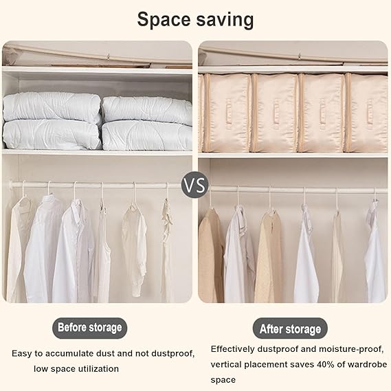 Bolsa Ahorradora de Espacio: ¡Reduce hasta un 80% el Volumen y Maximiza tu Hogar! 🏡