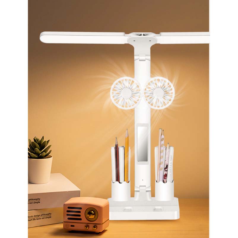 Lámpara de Escritorio con Ventilador: Ilumina y Refresca tu Espacio con Estilo y Comodidad