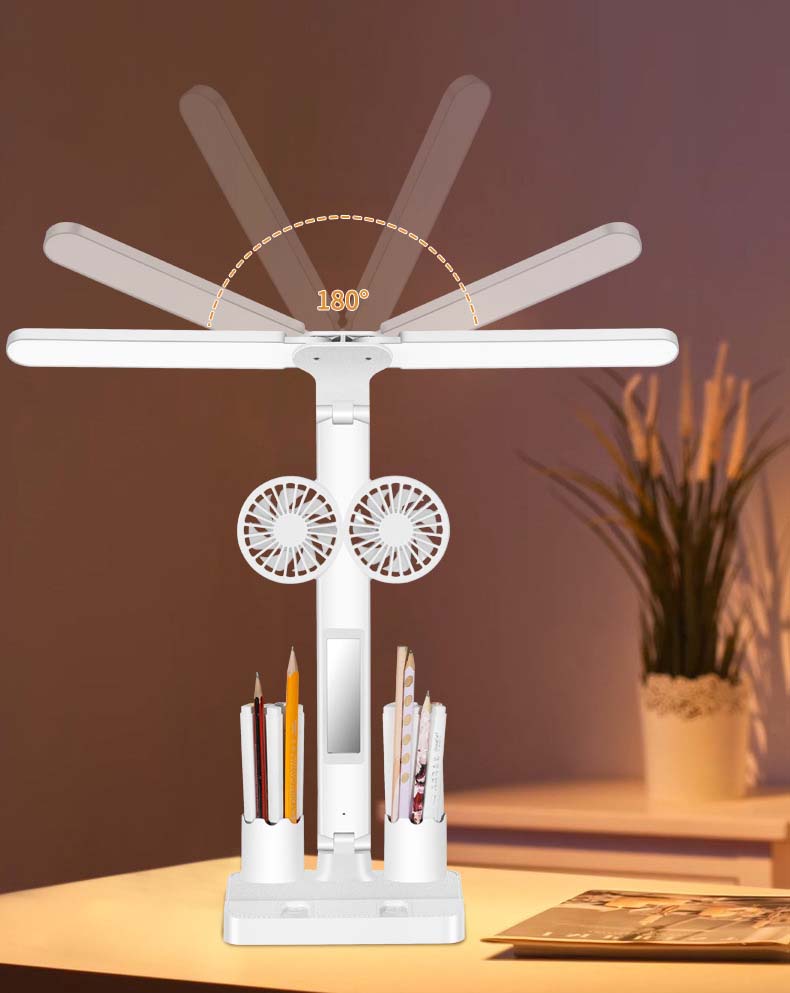 Lámpara de Escritorio con Ventilador: Ilumina y Refresca tu Espacio con Estilo y Comodidad