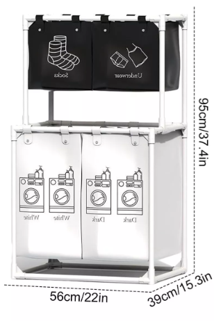 Cesta Organizadora de Ropa X4: Manten tu Ropa Impecable y Ordenada