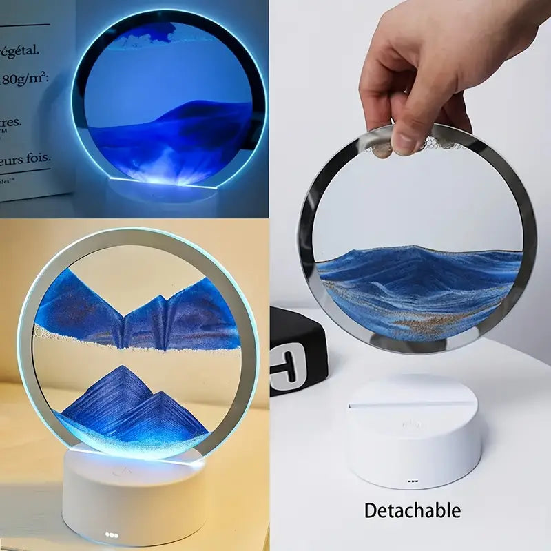 🌌 Lámpara LED de Arena Relajante: el adorno que hipnotiza y calma al mismo tiempo 💡✨