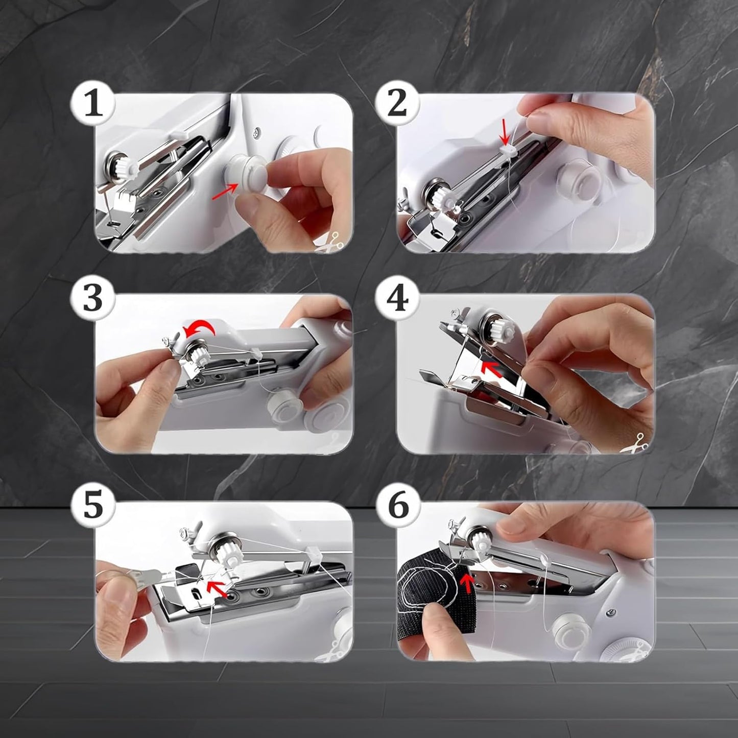 Máquina de Coser Portátil + Accesorios: ¡Repara tu ropa fácilmente en minutos!