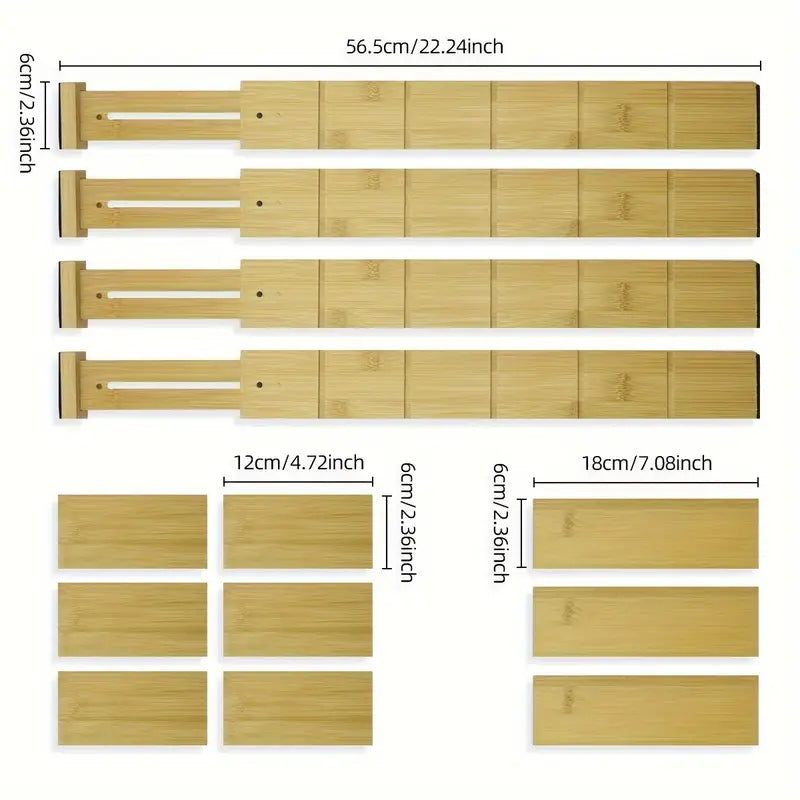 Divisores de Cajón de Bambú