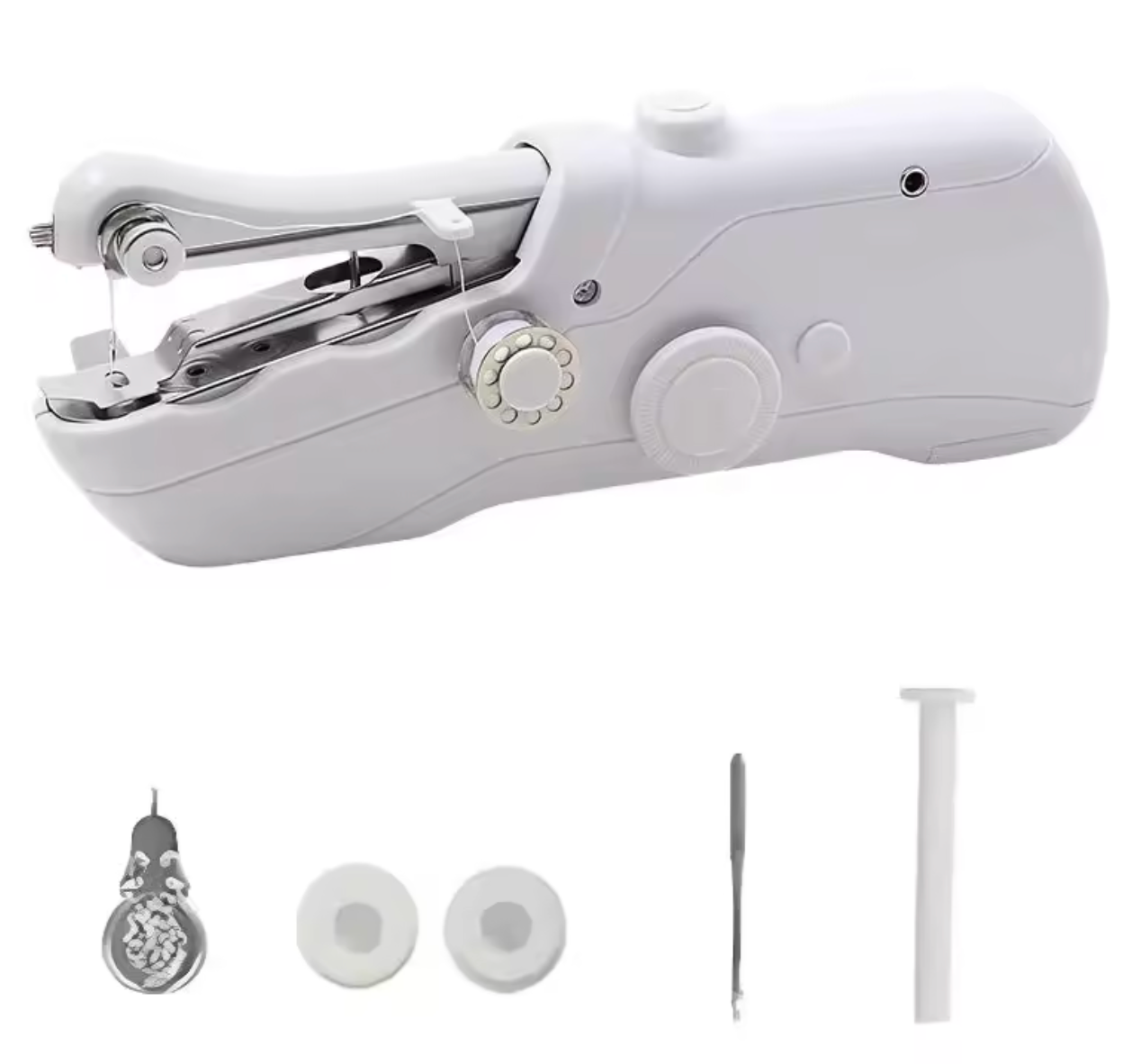 Máquina de Coser Portátil + Accesorios: ¡Repara tu ropa fácilmente en minutos!