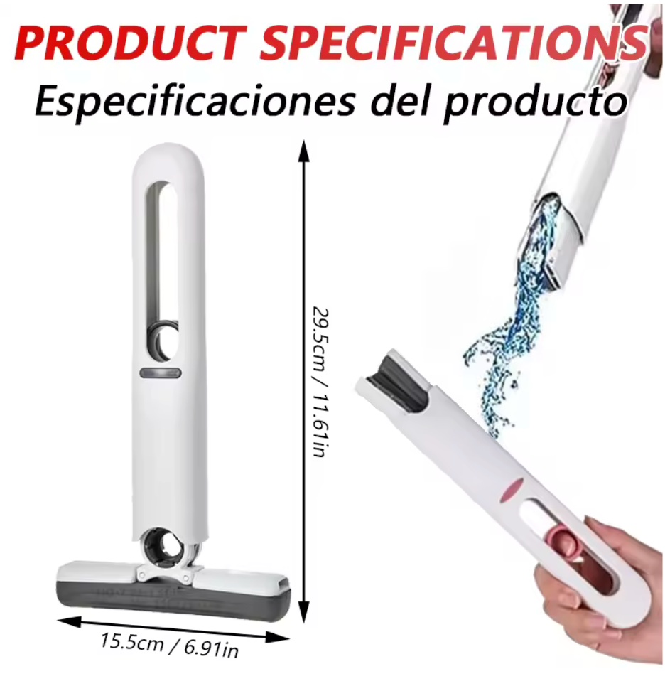 Mopa Absorbente de Pinza: Limpieza Profesional de Vidrios al Instante