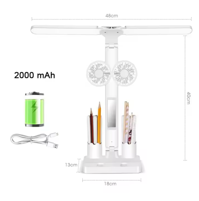 Lámpara de Escritorio con Ventilador: Ilumina y Refresca tu Espacio con Estilo y Comodidad