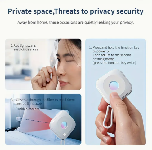👀 Detector de Cámaras Espía Portátil – Tu Seguridad en Cada Viaje