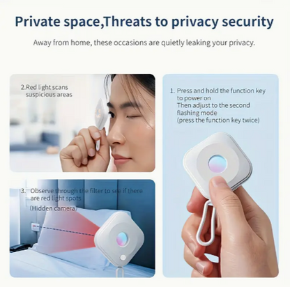 👀 Detector de Cámaras Espía Portátil – Tu Seguridad en Cada Viaje