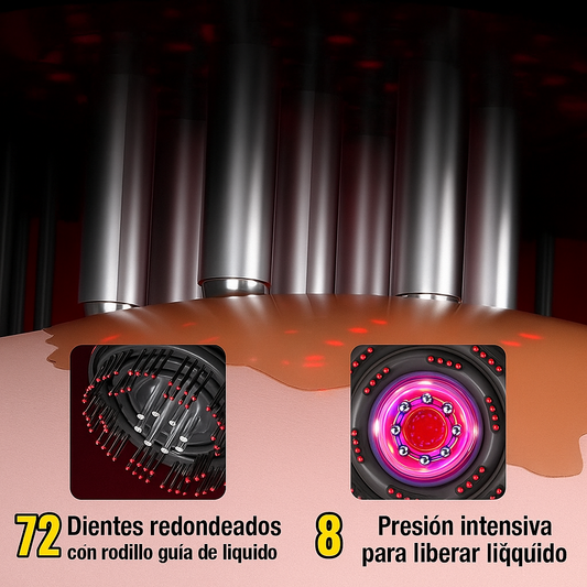 ✨ Cepillo Masajeador Capilar con Luz LED 💆‍♀️💡