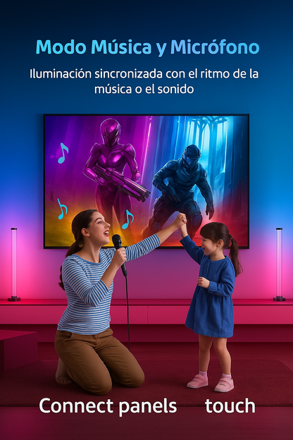 🌈 🎶Barras RGB Sincronizadas con Sonido 🔴 🟢 🔵