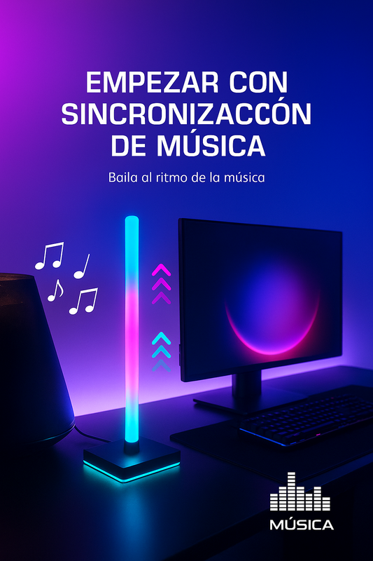 🌈 🎶Barras RGB Sincronizadas con Sonido 🔴 🟢 🔵