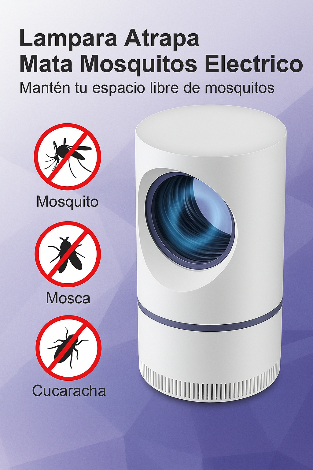 🦟⚡ Lámpara Eléctrica Atrapa y Elimina Mosquitos al Instante💡