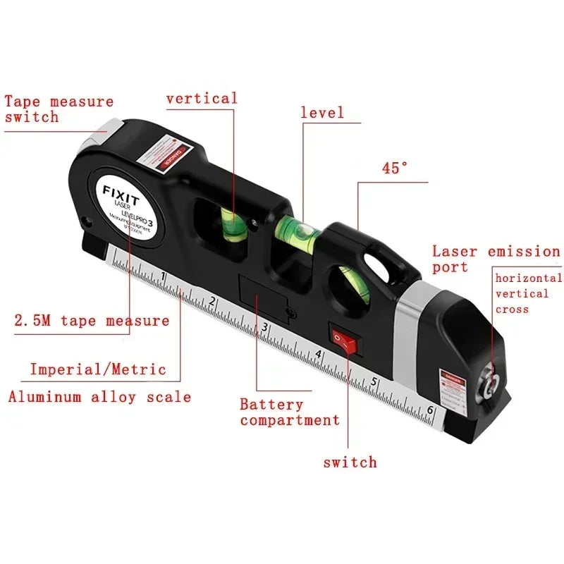 Metro Nivel Láser con Trípode — ¡Precisión total sin mover un dedo! 🎯📏