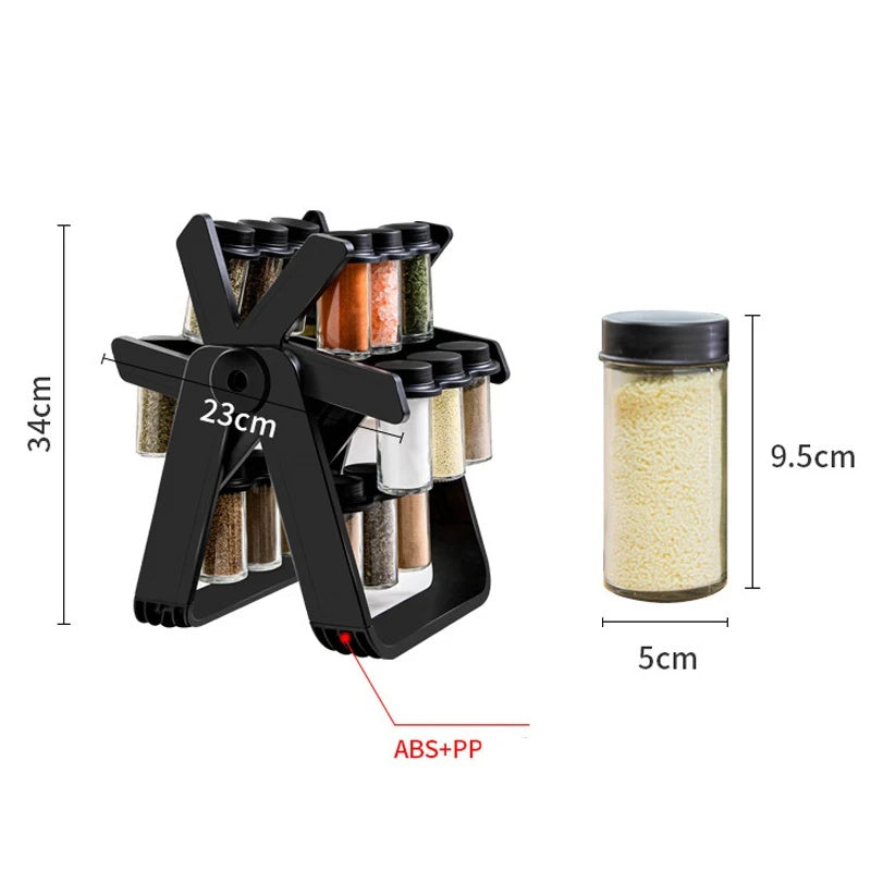 Condimentero Giratorio 18 Piezas: ¡Organiza tus especias con estilo y comodidad!