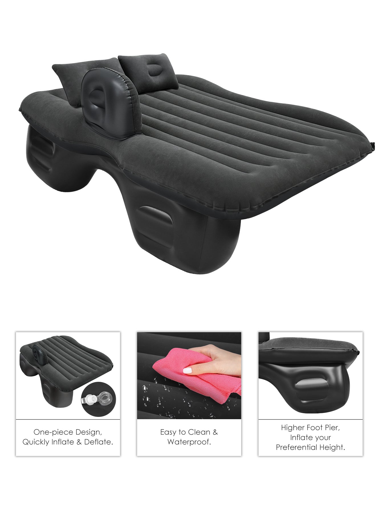 Colchón Inflable para Carro con Bomba: ¡Convierte tu carro en una cama cómoda en segundos! 🚗💤